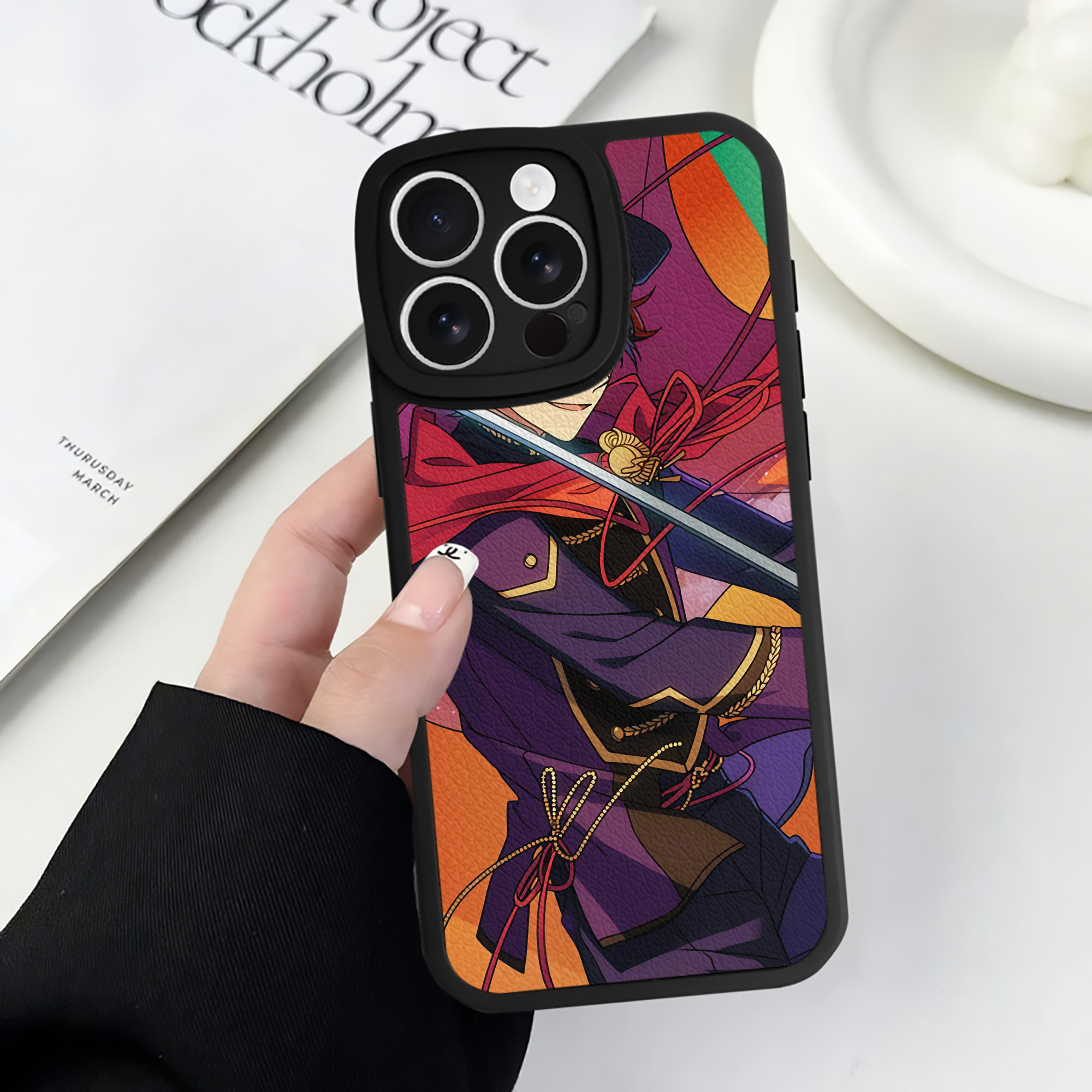 （画像用） あんさんぶるスターズ! Ensemble Stars 【iPhone 16シリーズ対応】シリコンスマホケース（レザー調） 材質：シリコン